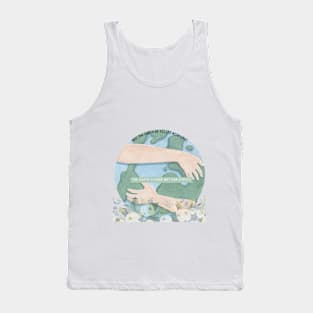 Embrace the Earth: Floral and Unity Design Tank Top